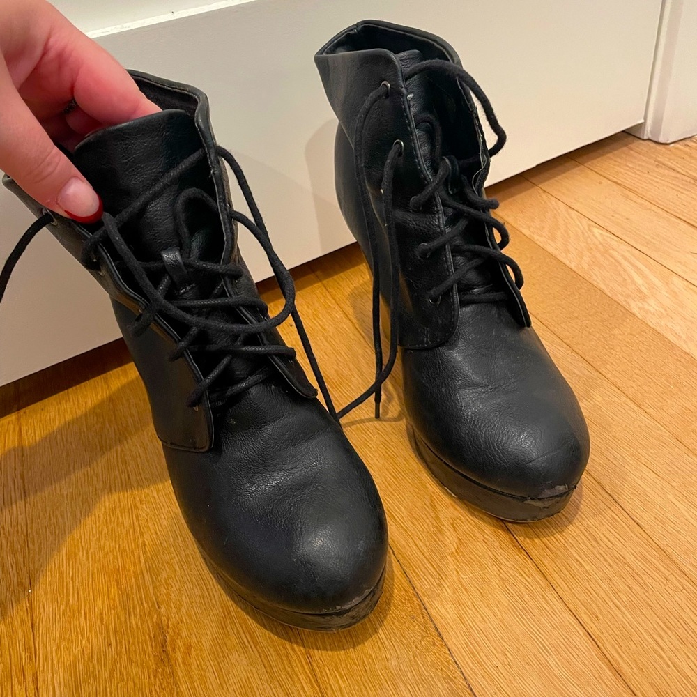 High heel booties